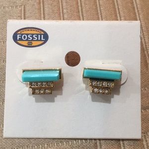 Fossil Art Deco Studs